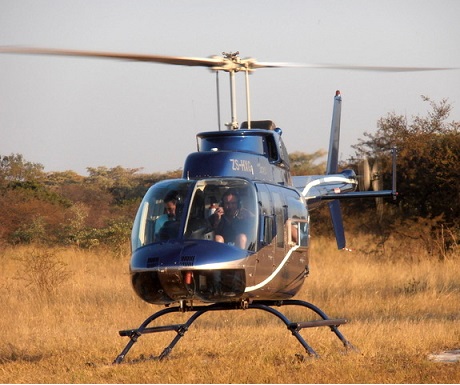 Monate Game Lodge: helicopter flight
